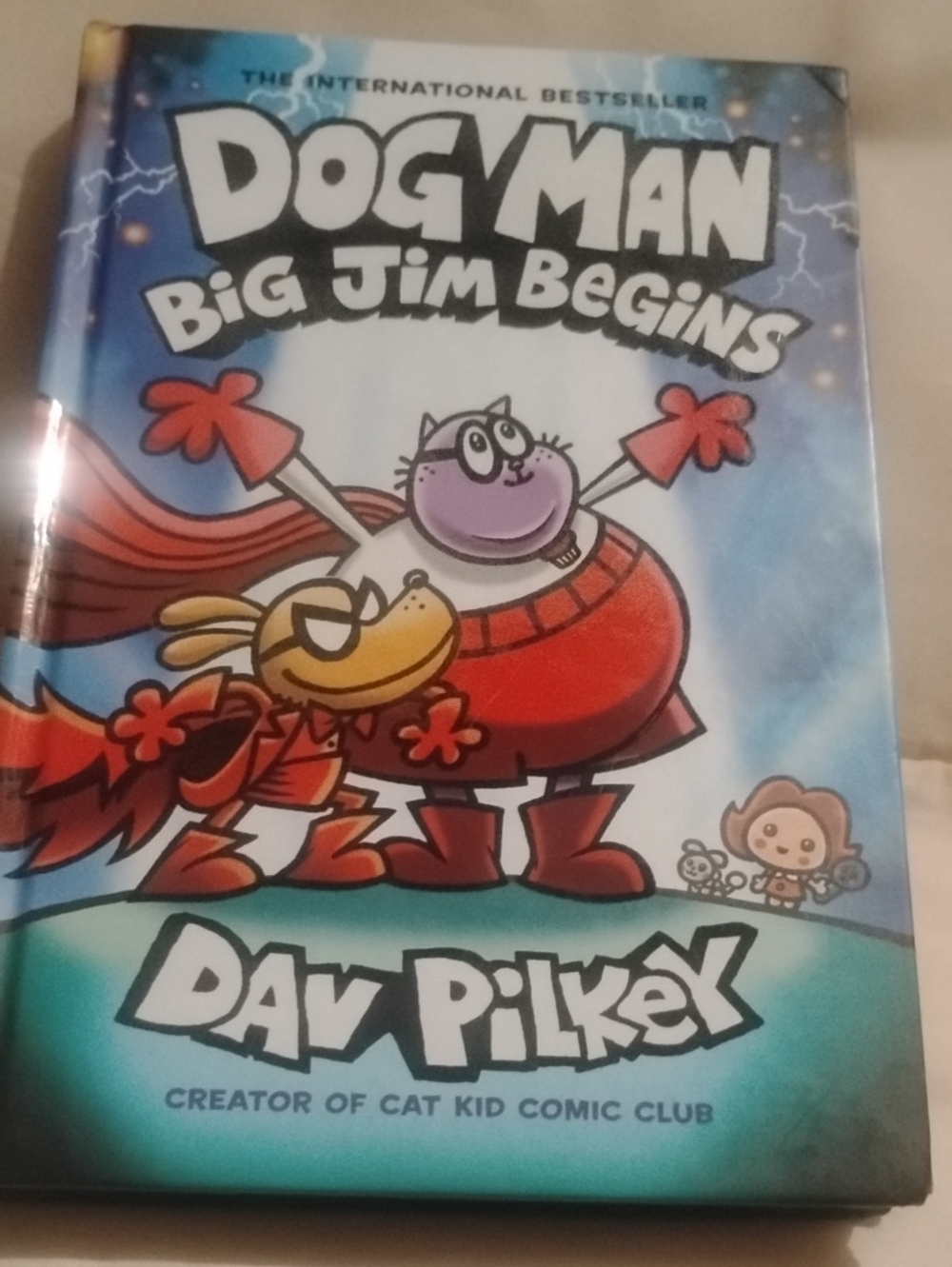 Dog Man: Big Jim Begins by - Blue & Red Cover